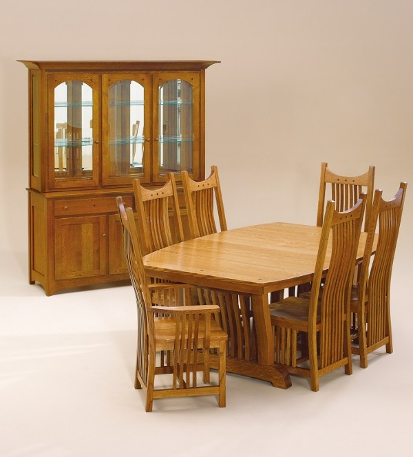 Amish Dining Room Furniture Table And Chairs Leton 18 Royal Mission Table Set
